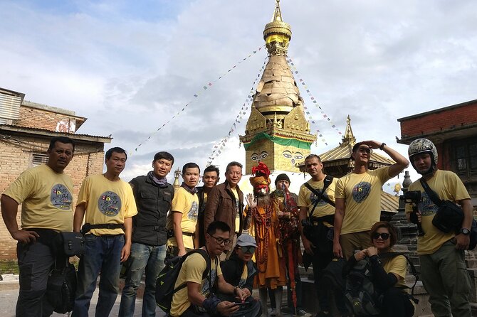 7 days Nepal Motorcycle tour - The Royal Enfield, support crew, and riding setup