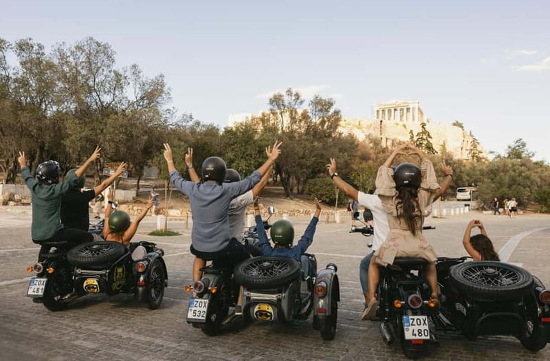 Acropolis of Athens: 60′ Tour in a Vintage Motorcycle - Why a vintage sidecar works so well in central Athens