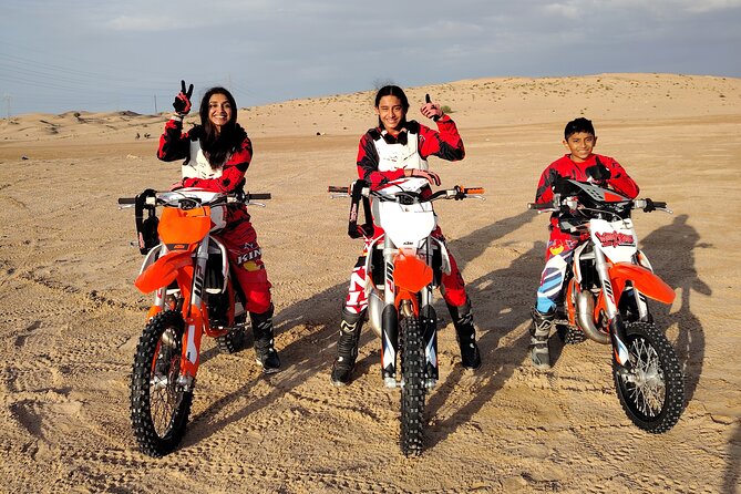 Adult Desert Motorbike Training in Dubai - Your first lesson on closed flat ground