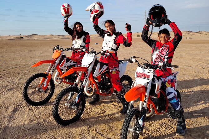 Adult Desert Motorbike Training in Dubai - Bikes, helmets, and the practical gear
