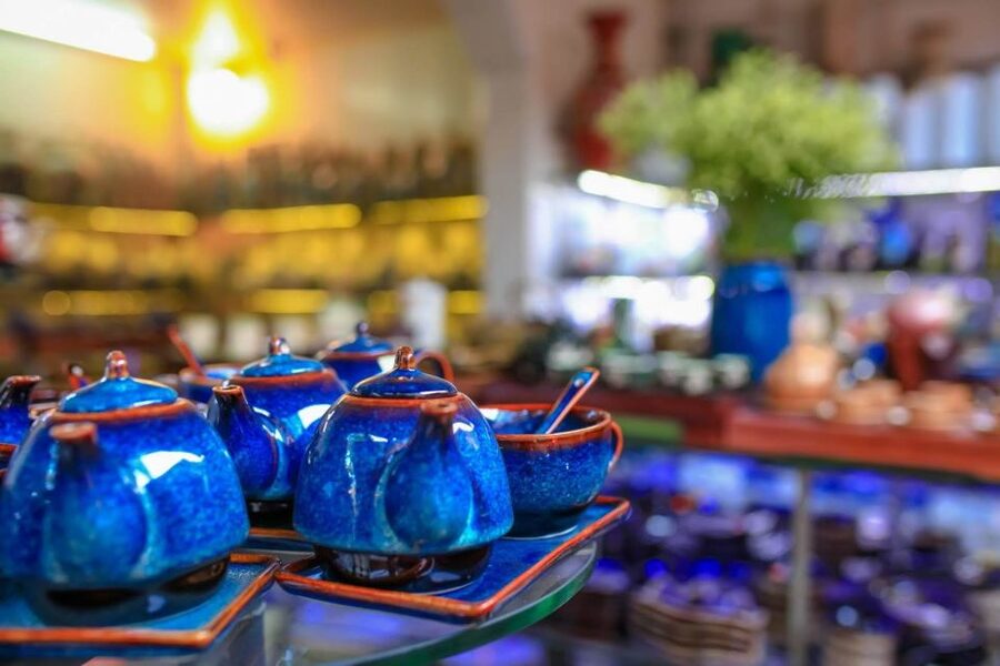 Bat Trang Pottery ancient village by Motorbike - Making your own ceramic piece