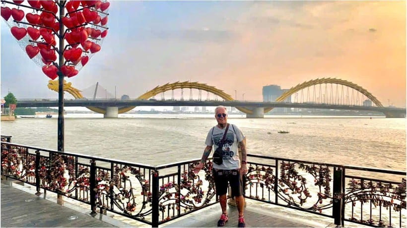 Da Nang Easy Rider Half-day city tour on motorbike - Thuan Phuoc Bridge connects the mountain and city