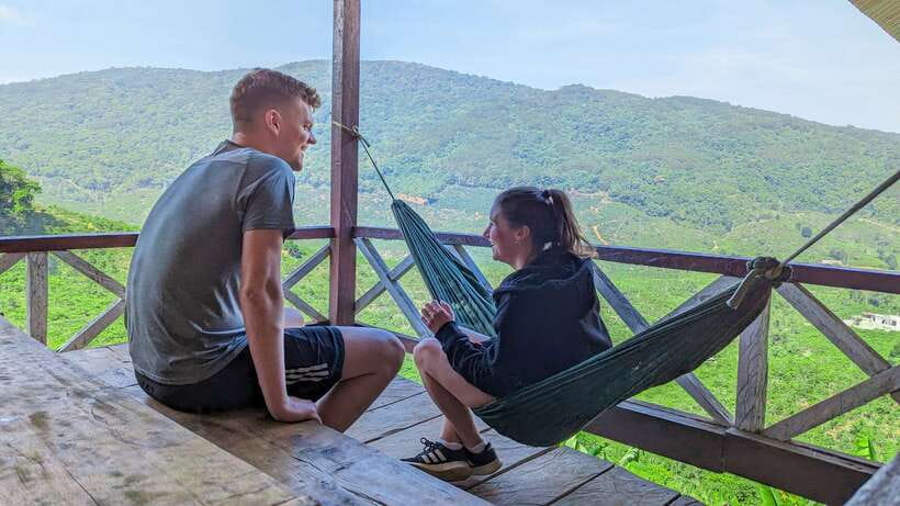 Dalat Countryside Motorbike Day Tour–Coffee Farms & Pagodas - Linh An Pagoda and the changed waterfall stop
