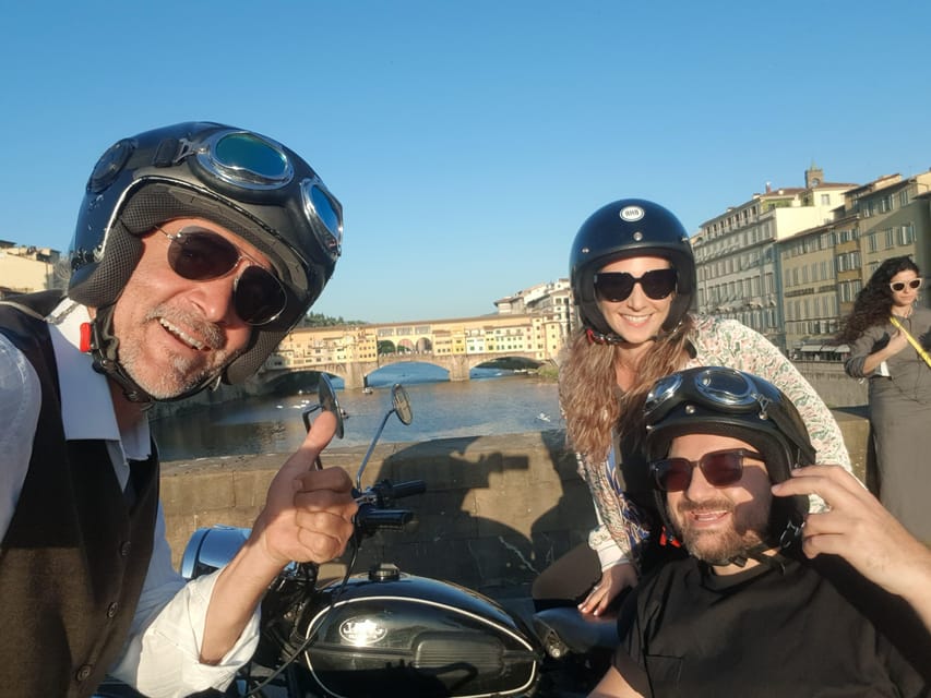 Florence Vintage Motorcycle Sidecar ride - Morning or Sunset - What riding in the sidecar feels like