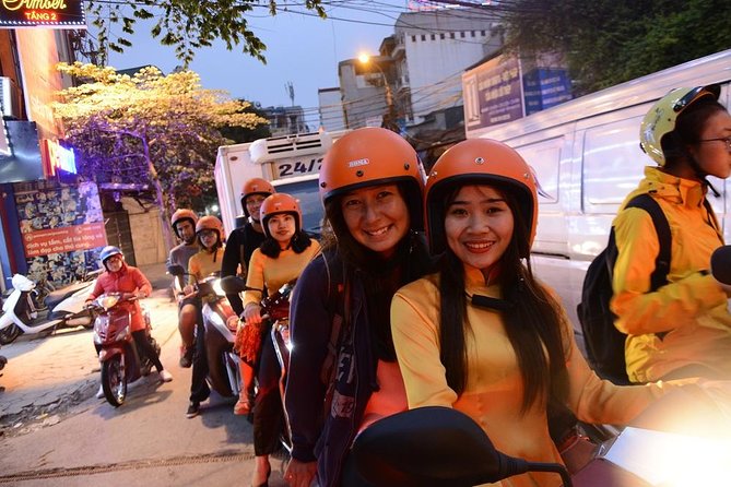 Hanoi Motorbike Tours Led By Women: Hanoi By Night Foodie Motorbike Tours - Train tracks, café culture, and the final dessert