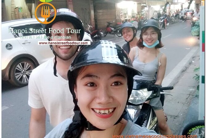 Hanoi old quarter sightseeing & street food eating by Motorcycle - Six to eight stops, ten different tastes