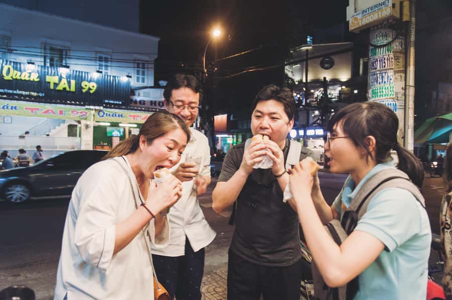 HCMC: Female Rider: Saigon Motorbike Adventures - Drinks, soup, and a generous amount of food