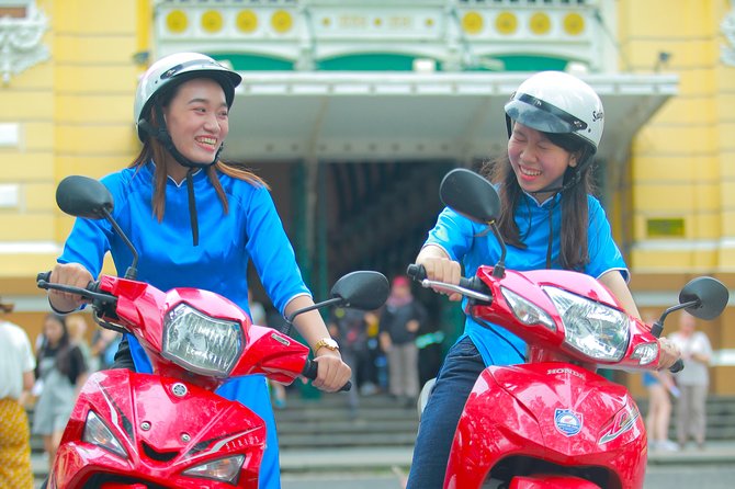 Ho Chi Minh City Tour by Motorbike with Female Riders | KissTour - Notre Dame Cathedral and a quiet pause