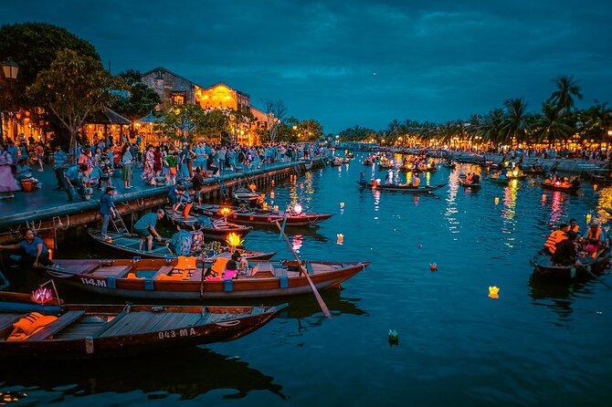 Hoi An Night Food Tour Motorbike & Lantern Cruise by Lady Rider - Riding through Hoi An’s quieter streets