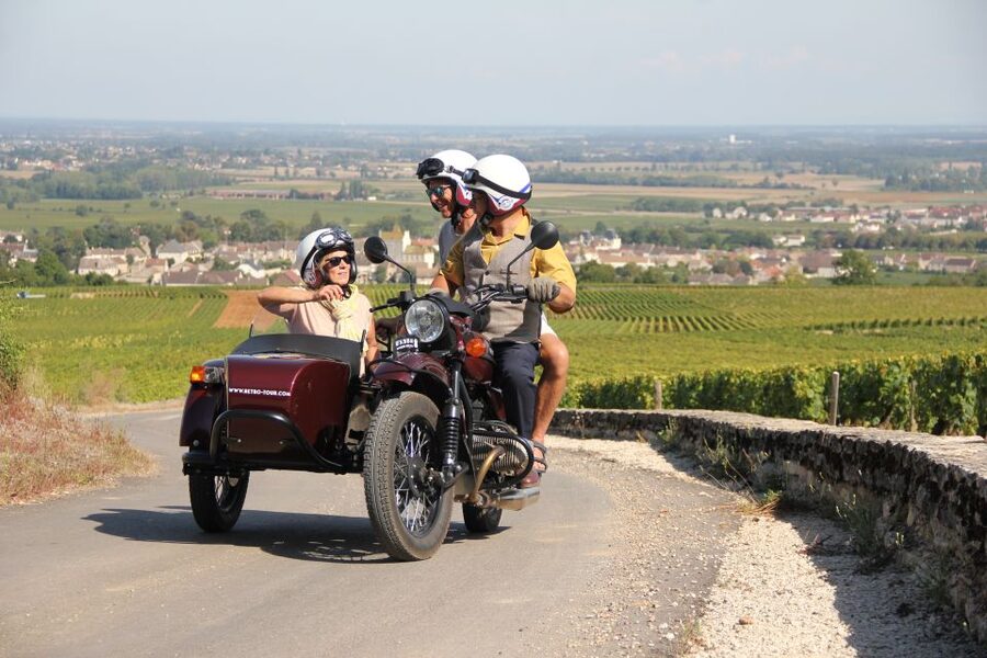 Meursault: Tour of the Vineyards on Motorbike with Sidecar - Saint Christophe hill and the view over Meursault