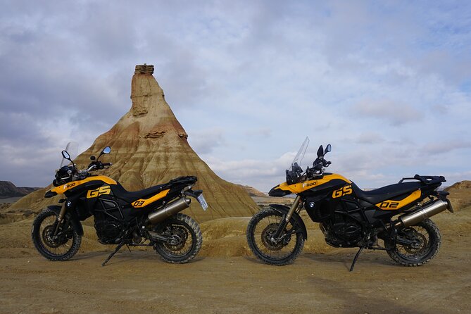 Motorcycle Adventure through Bardenas Reales - La Bardena Blanca and the Castil de Tierra views
