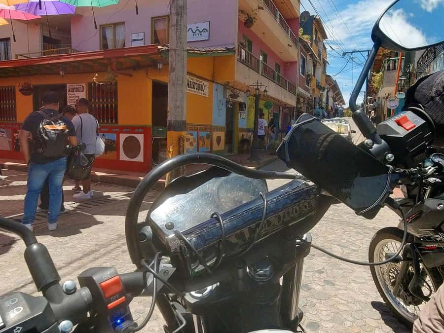 Motorcycle tour from Medellin to Guatape - The unpaved road to El Peñol