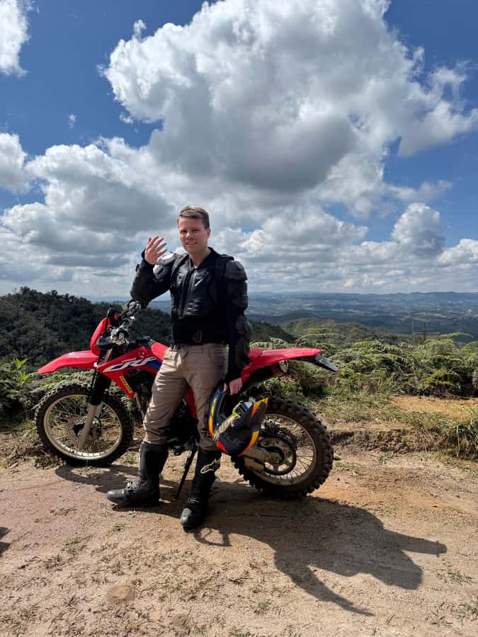 Off-road motorcycle adventure through the Medellín mountains - Safety gear that makes a difference