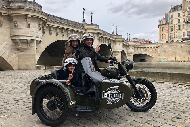 Paris Private Vintage Half Day Tour on a Sidecar Motorcycle - The Eiffel Tower and the grand western monuments