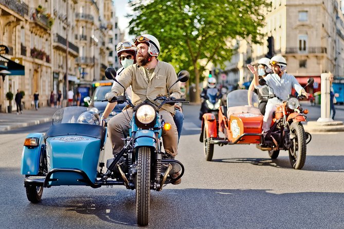Paris Vintage Sidecar Tour – Emily in Paris highlights - The Eiffel Tower from two different angles