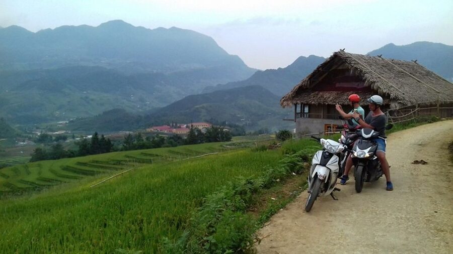 Sa Pa: Private Guided Tour on a Motorbike with Lunch - The nearly 200-meter waterfall in Muong Hoa Valley