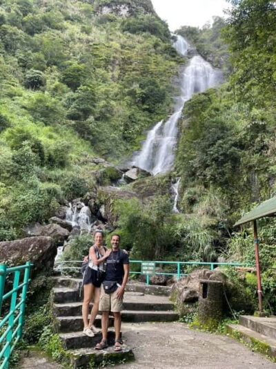 Sapa to Waterfall, Green Tea Farm with motorbike driver