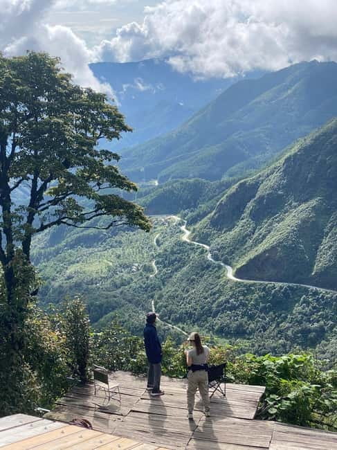 Sapa to Waterfall, Green Tea Farm with motorbike driver - Tân Uyên tea fields and the long middle section